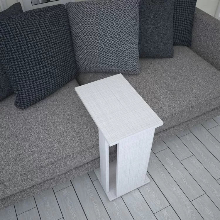 שולחן צד לספה או מיטה דגם פולו - לבן - home-store.co.il
