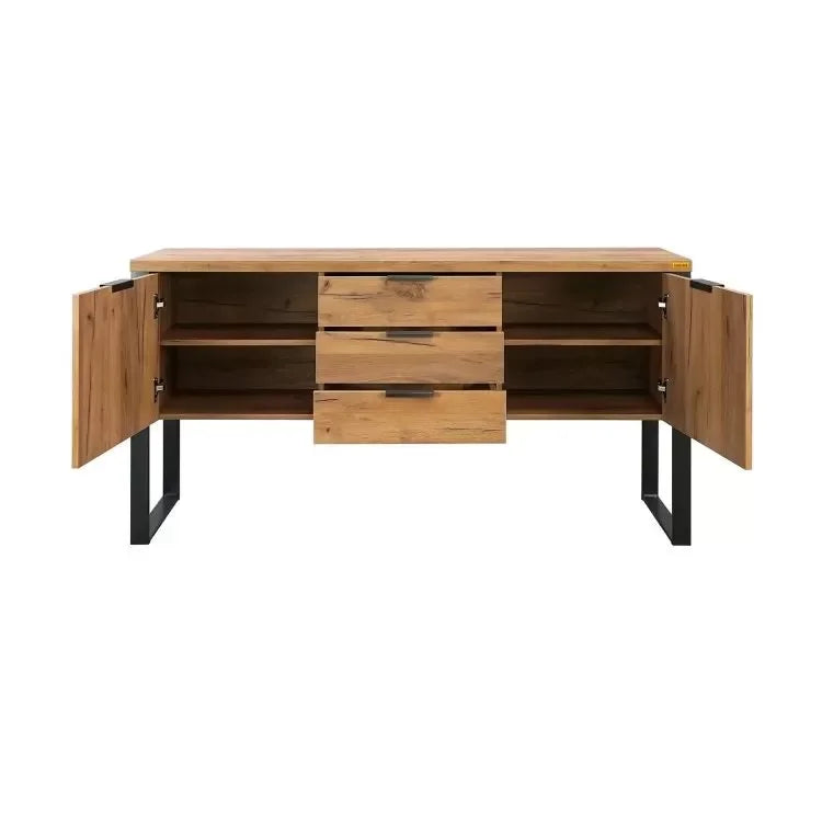 שידת קונוסלה מעוצבת דגם טיאנה - אלון מוזהב - home-store.co.il