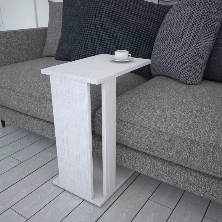 שולחן צד לספה או מיטה דגם פולו - לבן - home-store.co.il