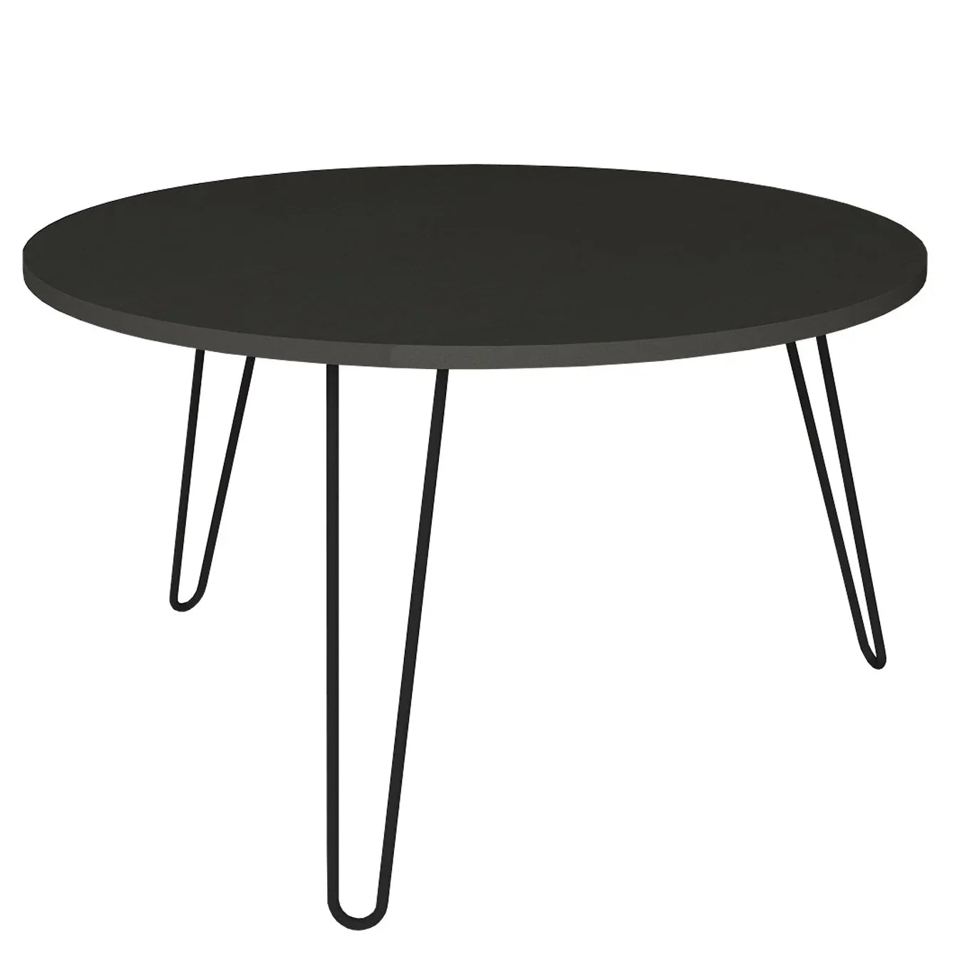 שולחן סלון אפור עם רגלי סיכה 80 סמ דגם רון - home-store.co.il