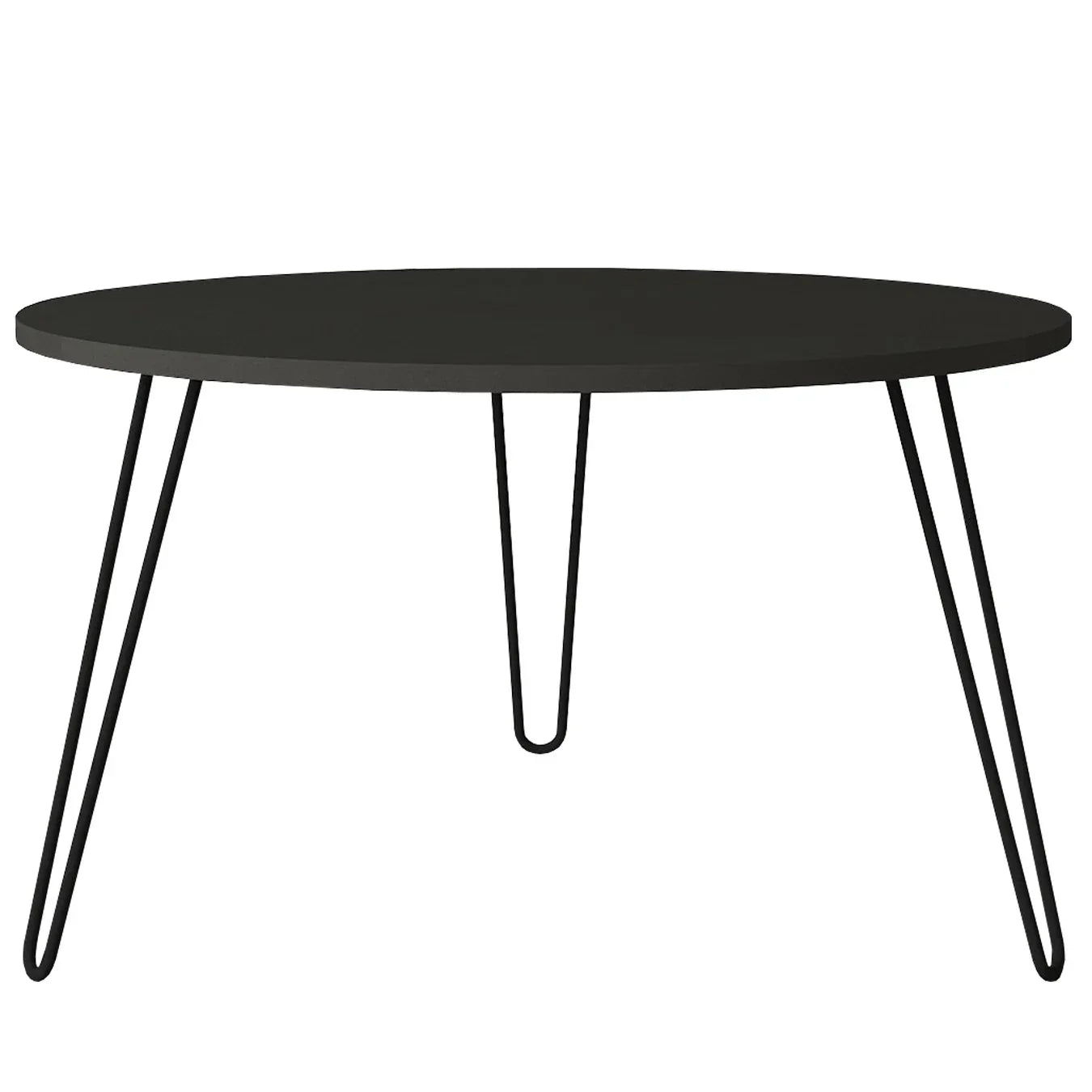 שולחן סלון אפור עם רגלי סיכה 80 סמ דגם רון - home-store.co.il