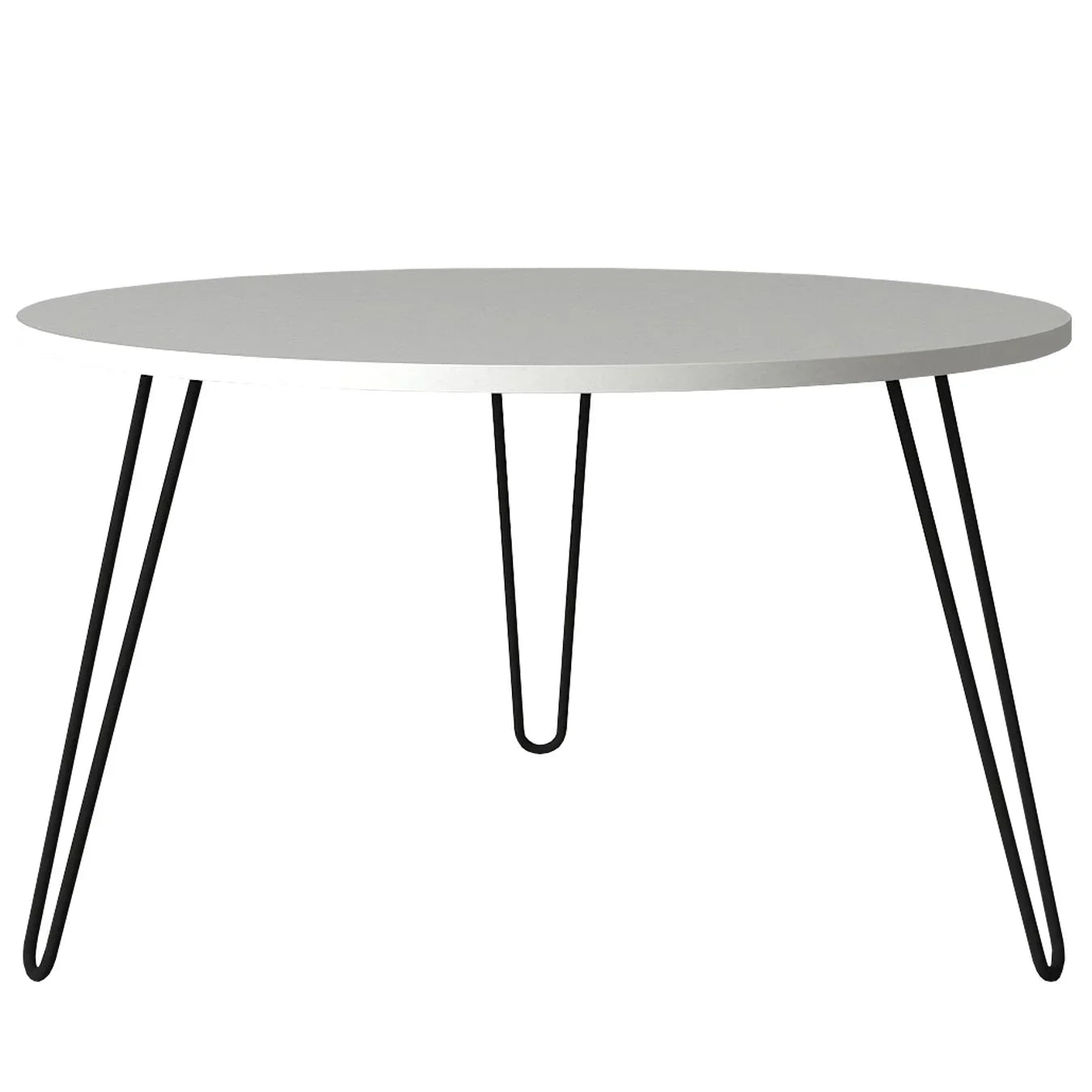שולחן סלון לבן עם רגלי סיכה 80 סמ דגם אנה - home-store.co.il