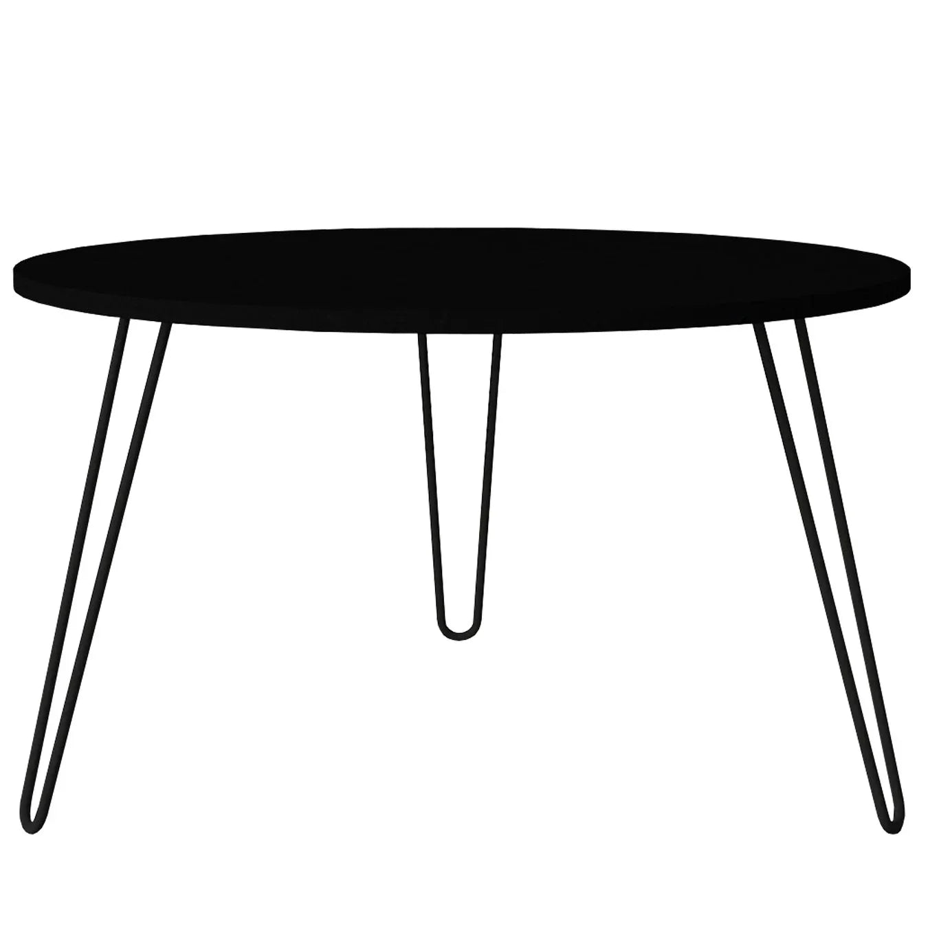 שולחן סלון שחור עם רגלי סיכה 60 סמ דגם יוליה - home-store.co.il