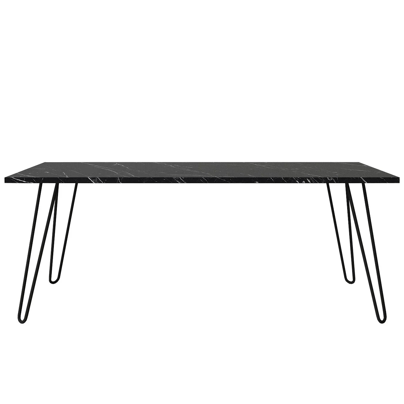 שולחן סלון XL דמוי שיש עם רגלי סיכה דגם אביתר - home-store.co.il