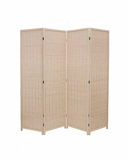 פרגוד במבוק בשילוב ראטן 180-180 ס"מ צבע טבעי - home-store.co.il