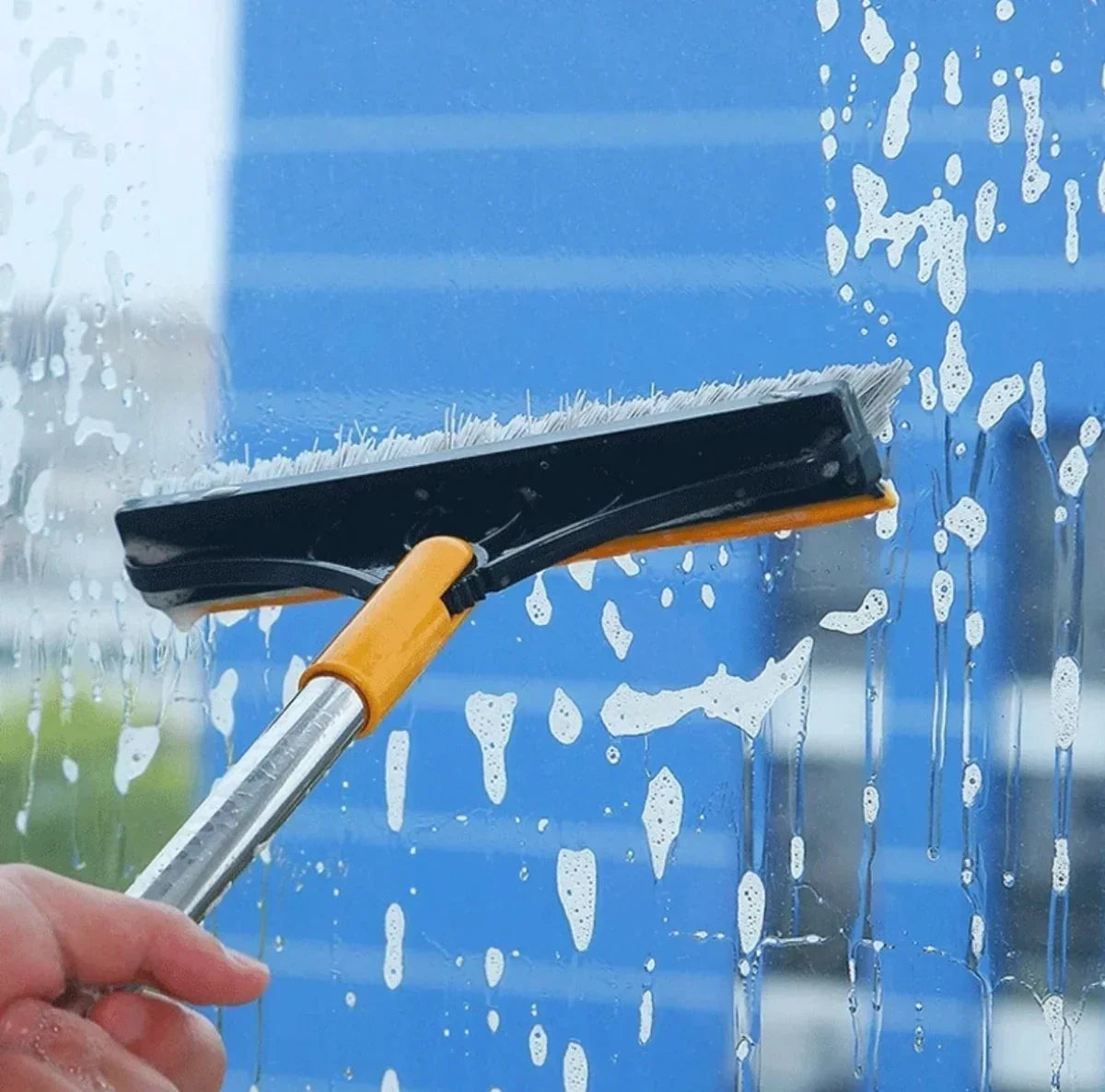 מברשת מגב קרצוף מקצועית Scrub Pro עם ראש מסתובב - home-store.co.il