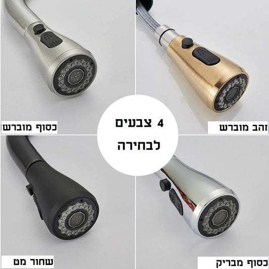 ברז מטבח נשלף Rozin – עיצוב פרקטי ואלגנטי - home-store.co.il