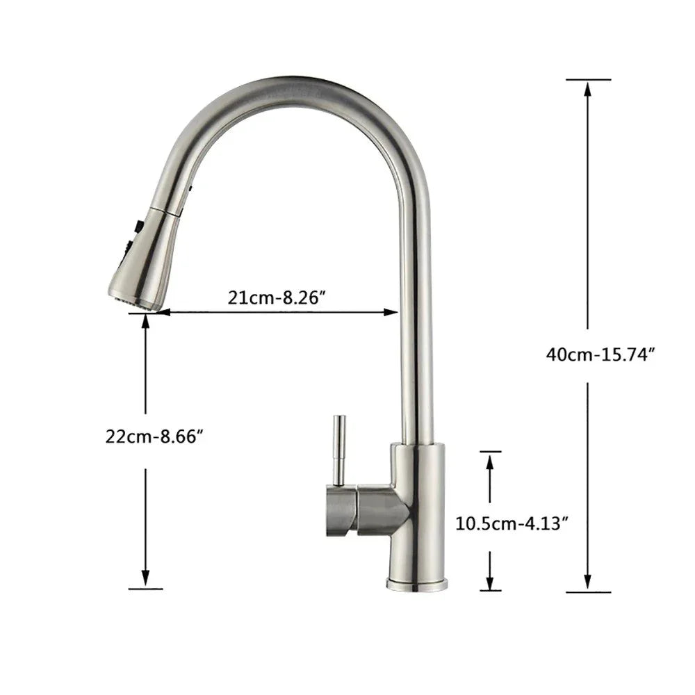 ברז מטבח נשלף Rozin – עיצוב פרקטי ואלגנטי - home-store.co.il