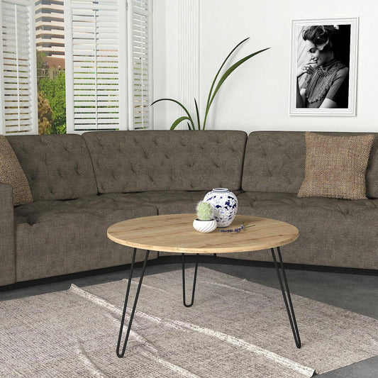 שולחן סלון אלון עם רגלי סיכה 60 סמ דגם אלמוג - home-store.co.il