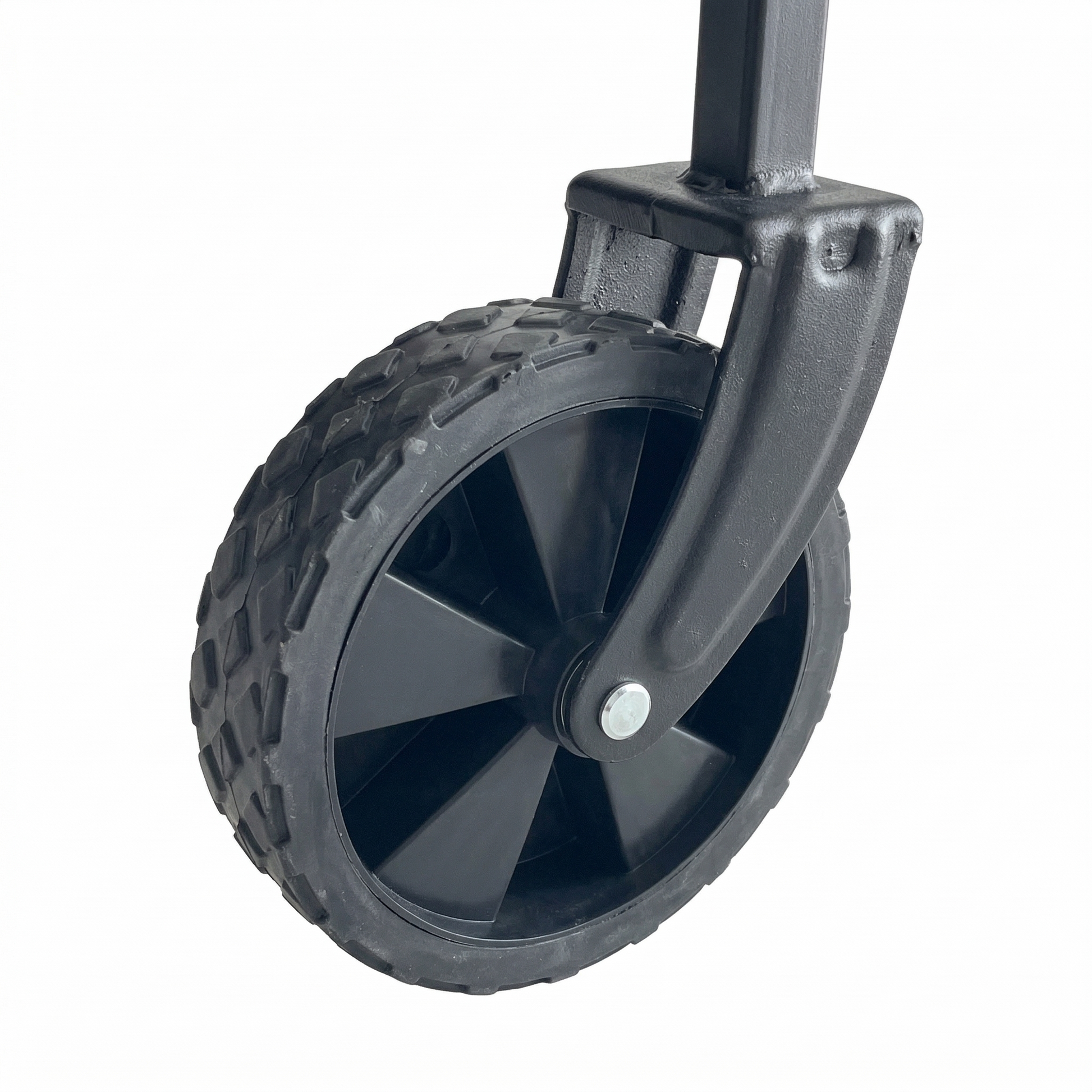 4 גלגלים גמישים עם סיבוב 360 מעלות לתמרון קל של עגלת השטח בחול ים, דשא ומדרכות.