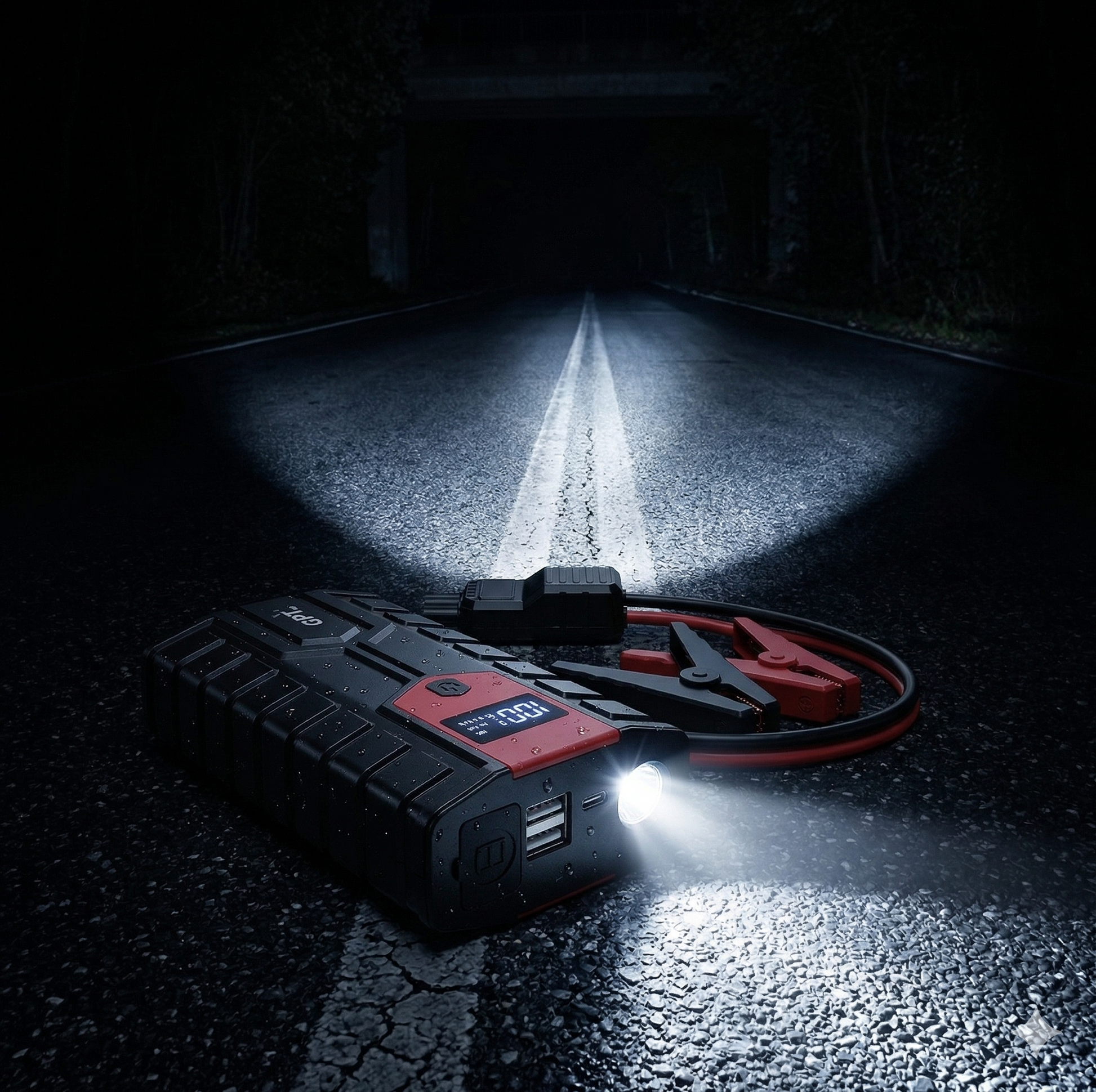 בוסטר התנעה קומפקטי GPT BO12 בנפח 8500mAh ופנס LED.