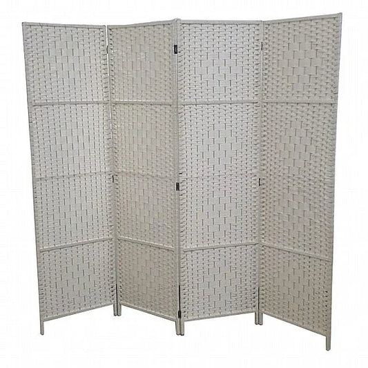 פרגוד קש קלוע 180*200 ס"מ צבע לבן - home-store.co.il
